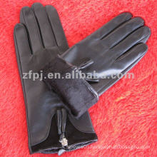 women quality brown sheepskin genuine leather glove